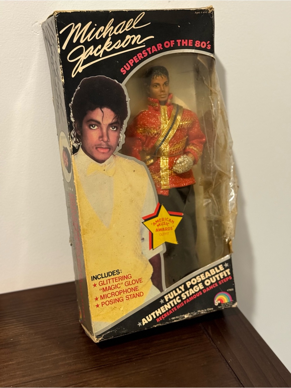 Michael Jackson American Music Awards Military Jacket Doll Thriller Collectible